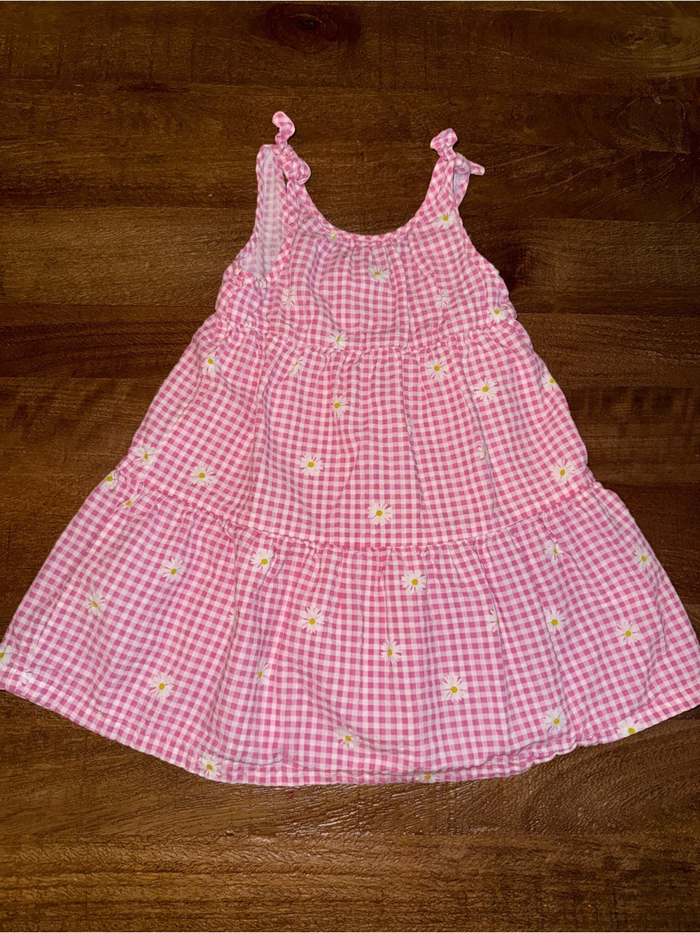 Zara Pink Gingham Dress with Daisy Motif
